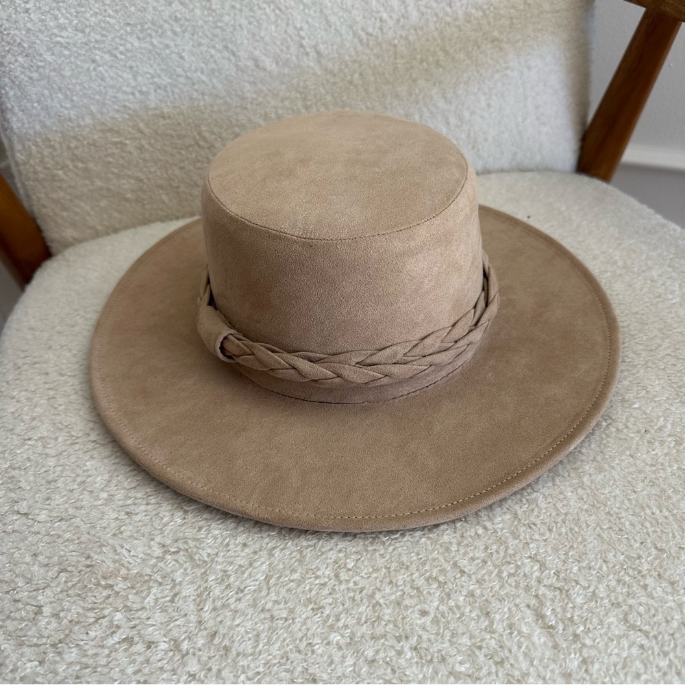 Anthropologie ASN Ashton Trimmed Boater Hat - Picture 3 of 7